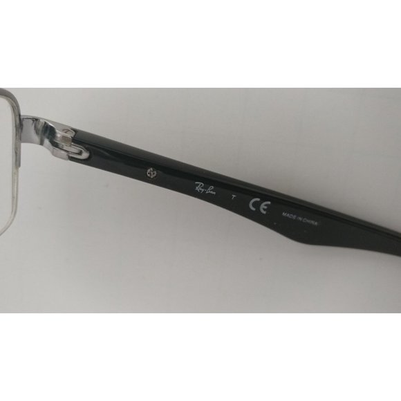 Authentic Ray Ban Oval Eyeglasses/Sunglasses Frames RB6195 2502 Black 53*18*135* main image 4